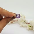 thumbnail image 6 of Amethyst Ring- Purple Stone Ring For Women-Checker Amethyst Engagement Ring-February Birthstone Ring-Sterling Silver Handmade Ring, 6 of 19