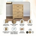 thumbnail image 5 of Castle Place Traditional 4 Drawer Wooden Dresser, Brown Oak, 5 of 9