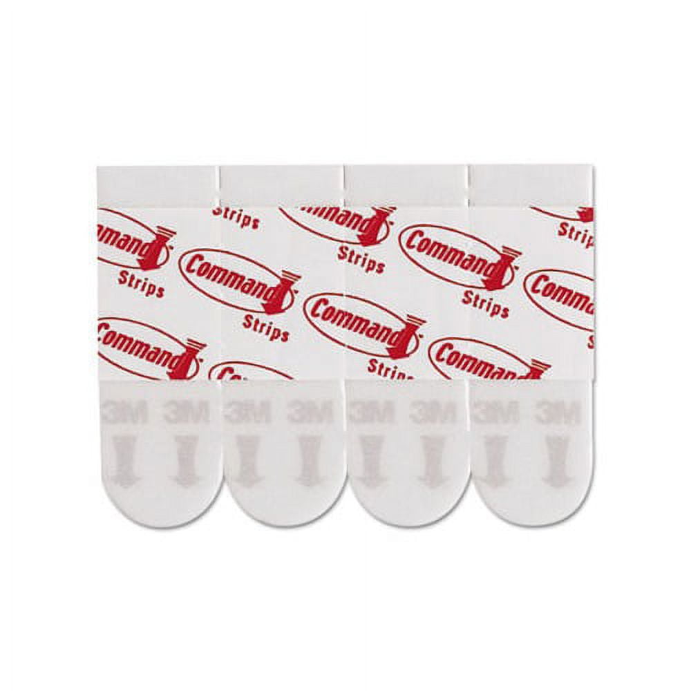 Command Poster Strips, White, 4/Pack, 100 Packs/Carton - MMM17024CABPK