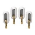 thumbnail image 2 of jifeng 4Pcs Sticky Wall Hooks Keys Holder Without Nails Reusable Utility Hooks Adhesive White, 2 of 9