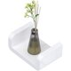 thumbnail image 1 of Estantes de baño de plástico blanco para montaje en pared, estantes de pared flotantes con ventosa en forma de U, suministros de ducha (pequeños), 1 of 5