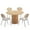 Oatmeal, variant on Hathaway Round Solid Wood Dining Table with 4 Jardin Dining Chairs in Gray