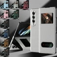 thumbnail image 3 of For Samsung Galaxy Z Fold4 5G Phone Case，Shockproof Luxury Lychee Leather Glossy Magnet Kickstand Case Cover, 3 of 6
