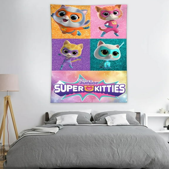 SuperKitties Tapestry - Poster Decoration Wall Art Background Large Bedroom Hanging Birthday Party Decoration 30x40in