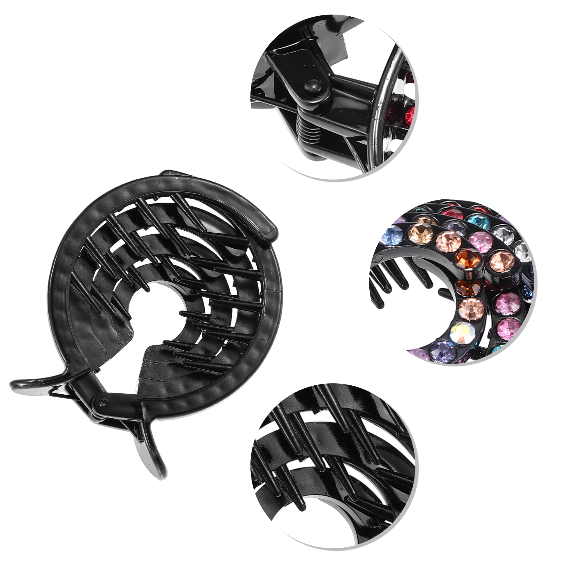 Unique Bargains Grace Dome Round Hair Clips Hairdo Clips for Girls 3.03"x2.68"x0.98"