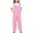 Pink, variant on MIXUE Girls Jumpsuits & Rompers Kids Summer Solid Color Round Neck Sleeveless Suspenders Bodysuits With Pockets Outwear,Black,5-6 Years