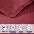thumbnail image 2 of Superior Fleur De Lis Cotton Decorative Bedspread and Sham Set, Queen, Garnet, 2 of 8