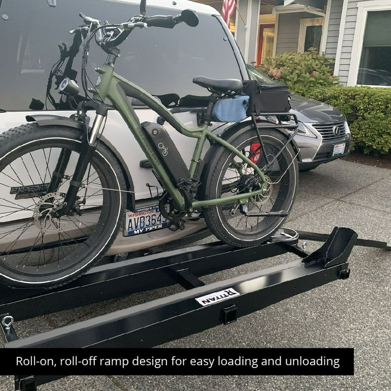 Titan Ramps Dual Steel Motorcycle Carrier with Ramp Extension 1000 lb. Total Capacity