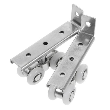 OFFIGAM 2-Pack Stainless Steel Sliding Door Rollers with Silent Dampening for Kitchen and Wardrobe Track Systems