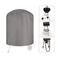 thumbnail image 4 of Heavy Duty 28/35 Inch Round Charcoal Kettle Grill Cover - Waterproof Bbq Grill Cover with Drawstring for Weber & Similar Grills - Fits 29.92X29.92X35.83In (L) & 24.02X24.02X28.35In (S) - Black/Gray, 4 of 7