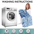 thumbnail image 6 of Wearable Oversized Blanket,Blue Paisley Pattern Wearable Blanket Hoodie for Adults,Cozy Hooded Blankets with Super Pockets,Super Warm Fuzzy Pullover for Women & Men, 6 of 6