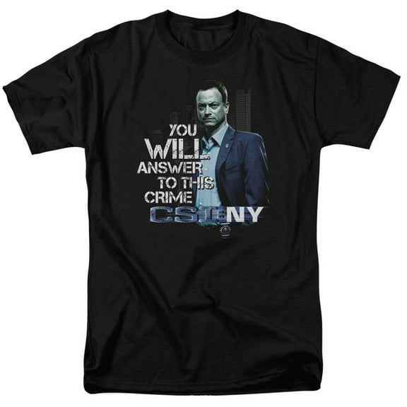 Csi Ny You Will Answer Adult 18/1 T-Shirt Black
