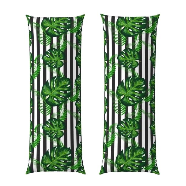 Balery Palm Greenery Funda Protectora para Almohada Corporal de Algodón Hipoalergénico con Cierre(55 x 21 pulgadas), Almohadas No Incluidas