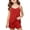 Red, variant on Girls Summer Solid Pocket Strap Shorts Casual Two Piece Outfit for Kids Girls Everyday Comfortable Playwear Set from Summer Wardrobe