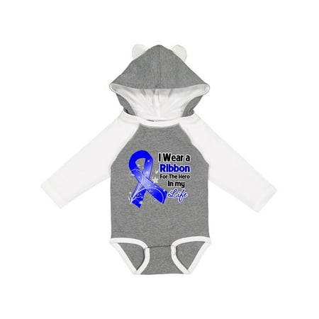 

Inktastic Colon Cancer Ribbon Hero in My Life Gift Baby Boy or Baby Girl Long Sleeve Bodysuit