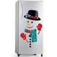 thumbnail image 1 of SHENMO Christmas Window Sticker Fridge Magnet Sticker, Interesting Fridge Magnet Christmas Refrigerator Decoration, Metal Door (Snowman Style 4), 1 of 4
