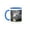 Blue/White, variant on 3drose, Hoarfrost, Kelly Island, Clark Fork River, Montana - Us27 Cha1809 - Chuck Haney, 11oz Two-tone Red Mug