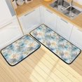 thumbnail image 7 of 2-Piece Kitchen Mat Set Non Slip Washable Floor Mats Decorative Rugs for Kitchen Sink Laundry Watercolor Sea Creatures, 7 of 7