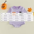 thumbnail image 3 of YDFCWXW Baby Girls Romper Long Sleeve Round Neck Halloween Print Sweatshirt Romper (Purple, 6-12 Months), 3 of 7