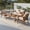Brown, variant on Topcobe 4 Pieces Patio Wicker Rattan Furniture Set for Lawn Backyard, Acacia Wood Patio Outdoor Patio Furniture, Brown