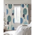thumbnail image 4 of Abstract Geometric Kitchen Curtains Farmhouse Vintage Polka Dot Teal Blue Cafe Short Curtains for Bathroom Blackout Window Curtain Small Window Treatment Drapes for Bedroom Living Room 52"x45"x2, 4 of 9