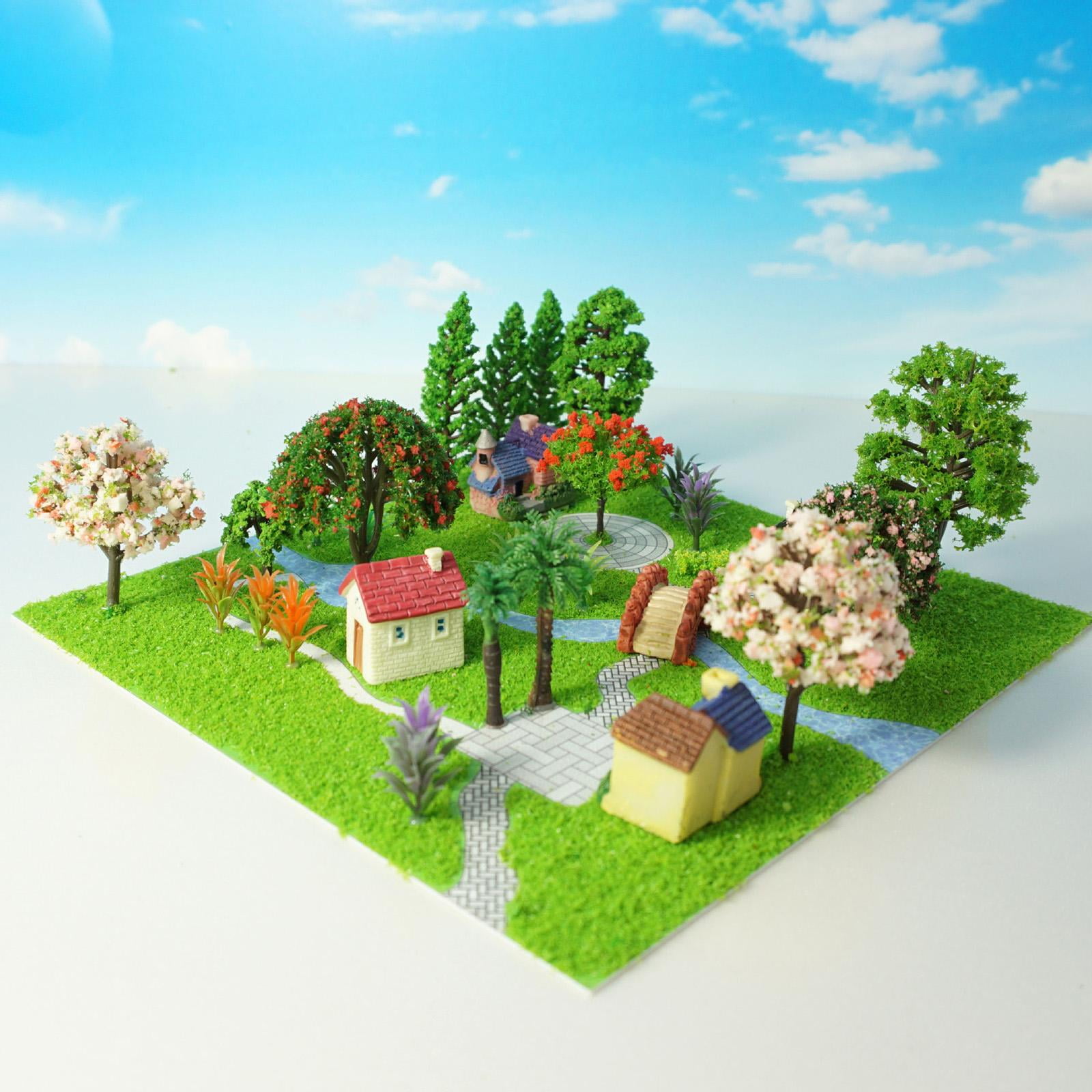Juego De 10 Bases De Árbol En Miniatura De Resina – Decoración Realista Para Maquetas, Mesas De Arena Y Paisajes DIY