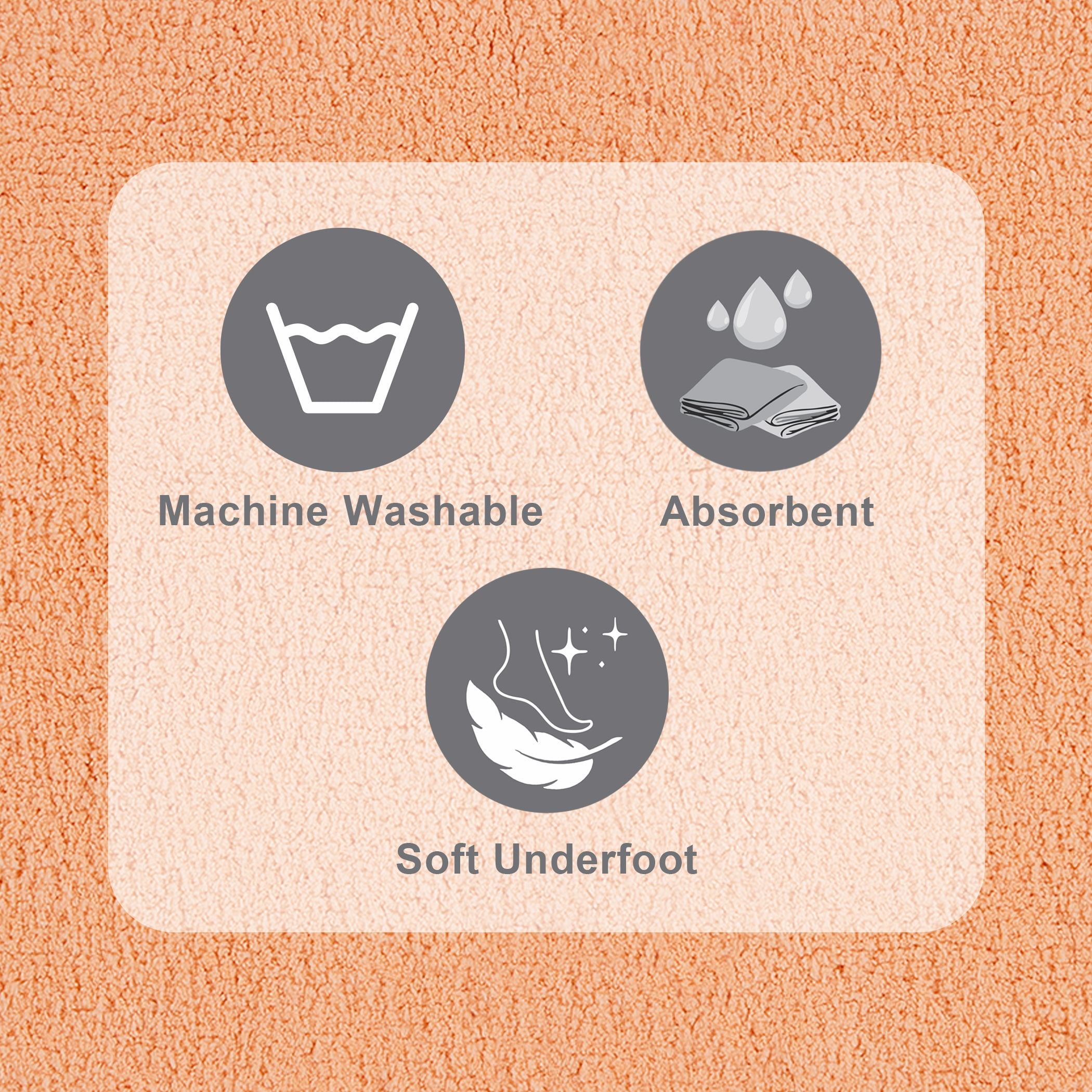 Mainstays by Becky G. & Alejandra 100% Cotton Scallop Bath Rug, Mimosa Light, 20" x 34"