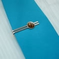 thumbnail image 2 of Capuchin Monkey Organ Grinder Round Tie Bar Clip Clasp Tack Silver Color Plated, 2 of 6