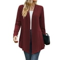 thumbnail image 3 of Nlife Women Open Front Long Sleeve Mid Length Cardigan, 3 of 7