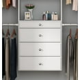 thumbnail image 5 of Easy Track Wood Laminate Deluxe Closet Organizer with Shelves and Drawers, White, 5 of 8