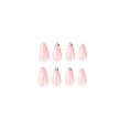 thumbnail image 3 of 24pcs Detachable Fake Nials Pink Press on Nails Cat Eye Long Almond Glitter False Nails French JP2123, 3 of 7