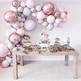 thumbnail image 1 of Kit de arco de globos, globo de fiesta de látex rosa gris y decoración de globos de lámina de oro rosa 4d, 109 piezas (53 piezas LingWen 8390612791758, 1 of 1