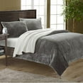 thumbnail image 5 of Chic Home Evie 2 Piece Blanket Set Soft Sherpa Lined Microplush Faux Mink with Sham, Twin XL Navy, 5 of 7