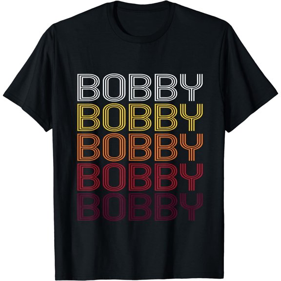 Bobby Retro Wordmark Pattern - Vintage Style T-shirt
