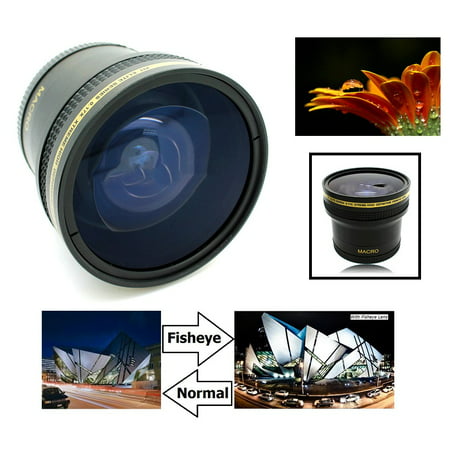 Super Hi Def 0.17x Fisheye Lens For Canon EOS Rebel T6 80D 70D (58mm