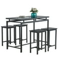 thumbnail image 4 of Tcbosik 5 Piece Dining Table Set, Dining Set For 4, Wooden Table And 4 Stools, Black, 4 of 9