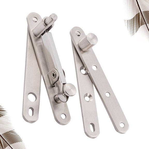 OUNONA  Rotative Hinge Detachable Pivot Heavy Duty Hinges Lift Silver