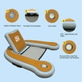 thumbnail image 5 of FLOAYANT Inflatable Floating Chair, Pool Float Lounge for Adults, Chair Floats with Cup Holder, Swimming Pool Water Floating Chair, Inflatable Lounge Bed Sofa for Beach, Pool Party, Lake(1 Pack), 5 of 6