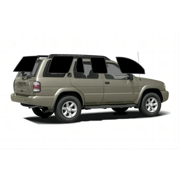 Haiy Co - PreCut 2Ply 05% Window Tint Film Kit For 1996-2004 Nissan Pathfinder -Side+Rear Window