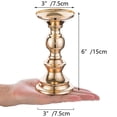thumbnail image 2 of Juego de 4 Candelabros con Pilar de Metal, Centros de Mesa para Bodas, Candelabros Soporte de Velas, Dorado, 2 of 4