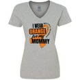 thumbnail image 3 of Inktastic I Wear Orange For My Mommy Multiple Sclerosis Awareness Women's V-Neck T-Shirt, 3 of 5