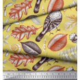 thumbnail image 2 of Soimoi Velvet Fabric Bird & Leaves Printed Fabric 1 Yard 58 Inch Wide, 2 of 3