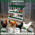 thumbnail image 4 of EastVita Chicken Nesting Box 6 Compartments Laying Boxes, Metal Chicken Egg Laying Box with Rollout Egg Collection, Large Vented Holes Chicken Coop for Chickens, Hens (Green), 4 of 5