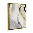 thumbnail image 2 of Stupell Industries Abstract Paint Strokes Fluid Beige Movement Metallic Gold Framed Floating Canvas Wall Art, 24x30, by Lanie Loreth, 2 of 5