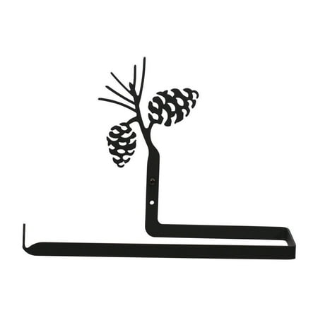 - 12 Inch Pinecone Paper Towel Holder Wall Mount, Perfect gift for those that love wall decoration By Village Wrought Iron