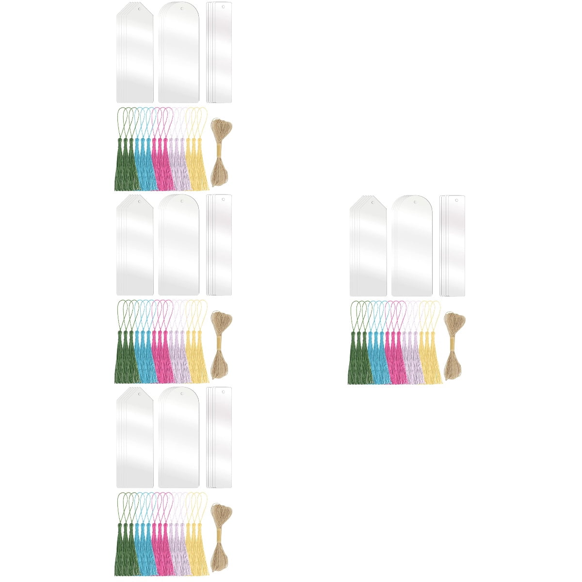 FOMIYES Acrylic Bookmarks for Students, 4-Pack, Reading Accessories, 5.9 x 1.9 Inches Each