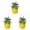 Yellow 3Packs, variant on Fruit Series Women's Brooches Pins Pineapple Pattern Personality Brooch for Dress Suit Shawl, 4.3x2.9 cm, Yellow 1Pack