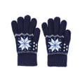 thumbnail image 2 of CTM Kid's Snowflake Pattern Winter Gloves, 2 of 4