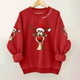 thumbnail image 2 of Frostluinai Womens Ugly Christmas Sweatshirts Xmas Tree Graphic Pullover Tops Overszied Long Sleeve Crewneck Fall Sweatshirts, 2 of 5