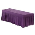 thumbnail image 3 of facefd Jupe de Table de Massage SPA Couverture de Lit Cosmétique Drap en Lin Violet Foncé, 3 of 7
